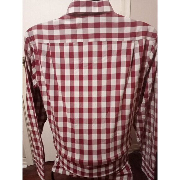 Fish Hippie Mens Medium Solace Collection Cotton Stretch Button Down Shirt Red - Picture 7 of 11